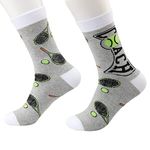 MBMSO Tennis Coach Gifts 2 Pair Tennis Coach Socks Appreciation Gifts for Tennis Coach Novelty Tennis Ball Socks, 2 Pair Tennis Coach Socks, 11