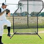 Portable Baseball Softball Bat Pitching Z Screen Protector Pitch Back Net Baseball Softball Rebounder Protective Screen Softball Baseball Bounce Backstop Safety Hitting Z Screens and Nets for Pitching