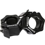 POWER GUIDANCE Weightlifting 50mm 2 inch Barbell Clamp Collar - Quick Release Pair of Locking 2" Olympic Bar - Great for Cross Training(Black)