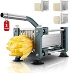 FOHERE French Fry Cutter, Potato Slicer, Professional Manual Potato Chopper Set with 6, 9, 12MM Blades for Potato, Carrot, Yam, Cucumbers with Non-Slip Suction Feet