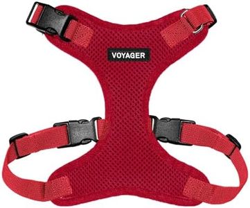 Voyager Step-in Lock Pet Harness - All Weather Mesh, Adjustable Step in Harness for Cats and Dogs by Best Pet Supplies - Red, XS