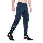 BLUE STAR SHARK Airforce Men's Lycra Stretchable Regular Fit Stylish Grip Cargo Joggers Track Pant Lower Pyjama(Airforce_M)