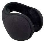 Azyuan Unisex Classic Fleece Foldable Earmuffs Winter Accessory Outdoor EarMuffs (Black)