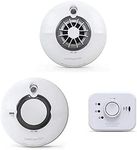 FireAngel Pro Connected Battery Powered Wireless Smoke Alarm x2, Heat Alarm + CO Alarm Kit