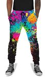 UNIFACO Unisex 3D Digital Print Sports Jogger Pants Casual Graphic Trousers Sweatpants with Drawstring, Aa-splatter, Medium