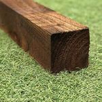 Square wooden post 6ft X 3" pack of 4 fence posts stained treated garden timber wood 1.8m X 75mm