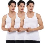 Dollar Bigboss Men's White Pack of 3 Vest (8905474841963_MBVE-07-HUTCH-WHT-PO3-L)