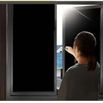 SUNBIRD 100% Blackout Sunlight Heat Control Mirror Film Window Glass Film for Privacy Office Home UV Protection (Black, 50cm X 254cm)