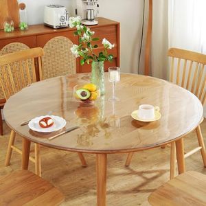 Warmstar Clear Table Protector 2mm Thick, Dia.70Inch Round Clear Table Cover Protector, Plastic Table Cover, Clear Desk Mat Desk Pad, Desk Protector Mat for Coffee Table, Writing Desk, Dining Room