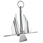 Five Oceans Easy-Release Danforth Anchor Series - Hot Dipped Galvanized Steel with Slip Ring Shank, 9lbs, FO-4557