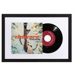 eletecpro Record Frame 16x24 Inches with 2 Double Sided Mats (Black & White), Jukebox Record Album Frames for 12x12 LP Covers, Vinyl Record Display Wall Mounting, Home Decor, Black Picture Frame