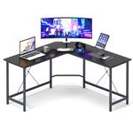 soges 59inches x 59inches L Shaped Desk Computer Desk Multifunctional L Desk Large Corner Desk, Black, ZJ02-BK-N-CA