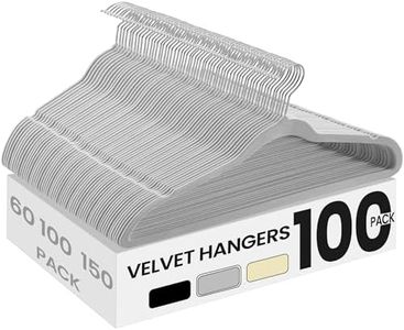 SONGMICS Velvet Hangers 100 Pack, Non-Slip, Heavy-Duty, Space-Saving