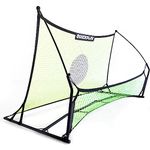 QUICKPLAY TEKKERS TRAINER Soccer Rebounder, 6.5x4' Spot & 6.5x1.5ft Ground Pass Nets, Alloy Steel, Fiberglass, Black, Green, Portable