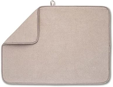 Bellemain XXL Dish Mat 24" x 17" (Largest MAT) Microfiber Dish Drying Mat, Super Absorbent by (Ivory)