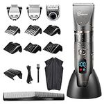 Hatteker Professional Hair Clipper Cordless Clippers Hair Trimmer Beard Trimmer Shaver Detail Trimmer Hair Cutting Kit for Men Waterproof