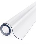 AirTech-UK PVC Table Protector - Clear Plastic Table Cover - Waterproof Wipeable - 2mm Durable PVC Cover (122 x 180cm)