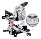 Metabo KGS 305 M 613305900 Chop Saw Set (Box with 2nd Carbide Saw Blade, Class M, Saw, Robust Construction, with Table Widening)