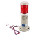 Baomain Alarm Warning Light 24V DC Industrial Buzzer Red LED Signal Tower