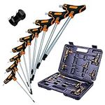 NordWolf 9-Piece T-Handle Metric Allen Wrench Set, Long Arm Ball End Hex Keys Made from S2 Steel, Sizes 2mm to 10mm in Storage Box