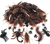 GuassLee 150pcs Plastic Spiders Realistic Bugs Artificial Cockroaches Spiders Centipedes Scorpions for Halloween Decorations and Party Favors