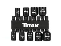 Titan 16297 9-Piece Metric Magnetic Nut Driver Set, Nut Setter Set