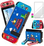 oqpa for Nintendo Switch Skin Cute Kawaii Cartoon Character Design Sticker, Fun Funny Fashion Cool Unique Switch Game Skins for Girls Boys Kids Stickers+Tempered Glass Film for Nintendo Switch (Malio)