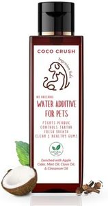 Coco Crush Natural Pet Water Additive, Best Way to Eliminate Bad Breath | So Easy, Just Add to Water | Fights Plaque and Tartar | 100% Pure & Ingestion Safe | Suitable for Dogs, Cats, Puppies, Kittens (50ml)