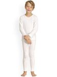 Mahi Fashion Kids Thermal Top & Bottom Set Winter (14-15 Years, White)