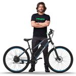 EMotorad X2 Unisex MTB Electric Cycle with 7.65Ah Removable Battery, LCD Display, 5 Levels of PAS, 27.5" Wheel, Front Suspension, 250W Motor, 90% Assembled (Mesh Black) (Mesh Black)