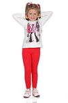 FUTURO FASHION Girls Children Full Length Plain Cotton Leggings Cycling Casual Wear Infant Trousers Leggings Solid Tights Pants for Kids 5 Years Red Child