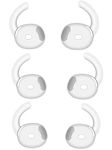 [3 Pairs] Replacement Ear Tips Hooks for Airpods 4, Ultra-Thin Silicone Eartips for Airpods4 NOT Fit in The Charging Case (White)