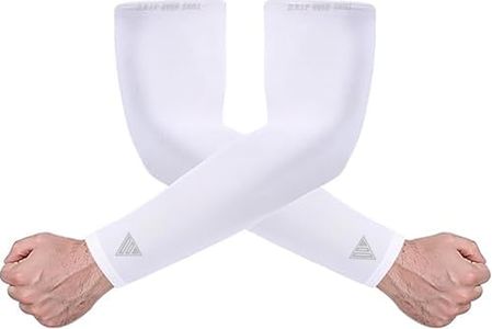 D.R.I.P Over Skill Football 2 Pack Compression Arm Sleeves, Reflective Print, Non-Slip, Breathable & Sweat Wicking, Football Drip Accessories, Thick Poly Blend, White Small, 2 Pack