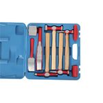 Lfhelper 9 Piece Panel Beating Hammer Set, Carbon Steel Car Body Repair Tool Kit with Carrying Case, Ideal for Dent and Fender Repairs, Auto Body Fixes, and Craftsman Tools
