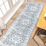 Homcomoda Distressed Runner Rugs for Hallway 2x8 Non Slip Hallway Runner Rug Washable Soft Bedroom Runner Rug Low Pile Carpet Runner for Hallway Entryway Bedroom Kitchen