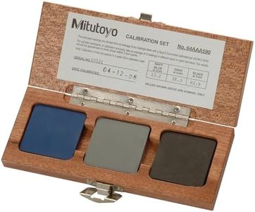 Mitutoyo 64AAA590 Shore D Hardness Calibration Block Set, Includes 3 Test Blocks (20, 40, 80), Compatible with Shore D Durometers for Hardness Verification and Quality Control