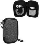 kwmobile Neoprene Case Compatible with in-Ear Headphones - 2.3 x 3.5 inches (6 x 9 cm) Case with Zip - White/Anthracite