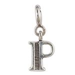 FOURSEVEN Jewellery 925 Sterling Silver English Alphabet Letter Charm Pendant, Fits in Bracelet and Chain for Men and Women (Letter P Charm)