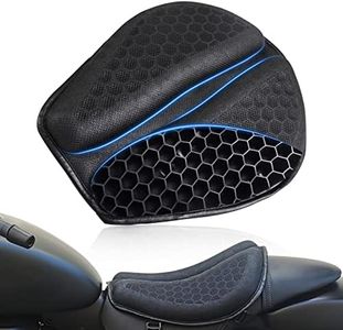 SKYJDM Foldable Motorcycle Gel Seat Cushion, Large 3D Honeycomb Structure Shock Absorption & Breathable Motorcycle Gel Seat Pad for Long Rides (L)