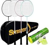 Senston Badminton Rackets Set for Family Play, 4 Pack Badminton Set Outdoor Entertainments and Exercise Fitness