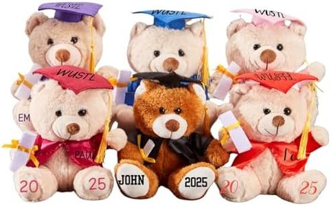 Personalized Graduation Bear 2025 Custom Graduation Plush Teddy Bear with Name Date, Cute Pre K Kindergarten High School College Graduation Gifts Stuffed Animal for Kids Students