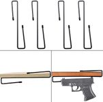 Adoreal 4 PCS Gun Rack, Pistol Rack for Gun Safe Shelf or Stack On Gun Cabinet, Gun Safe Accessory, Handgun Hanger Pistol Organizer for Display (Hand Made in USA)