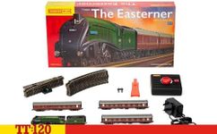 Hornby Train Set - TT1002M The Easterner Train Set, Analogue TT Gauge Model Railways Set, Starter Electric Model Train Kits - Steam Engine Model Building Kits, 1:120 Scale Model Train Gifts