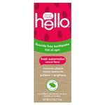 Hello Oral Care Kids Fluoride Free Toothpaste, Natural Watermelon, 4.2 Ounce