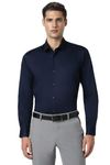 Peter England Men's Regular Fit Shirt (PESFWNUPR58254_Navy_44