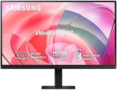 Samsung 27" (68.47cm) 4K ViewFinity S7 Monitor|UHD 3840 x 2160|IPS Panel|350nits|1.07 Billion Colors|Ports-HDMI,DP,Headphone|PIP|PBP|HDR10|Easy Setup Stand|Eye Care Technology|LS27D700EAWXXL|Black