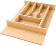 Rev-A-Shelf Natural Maple Right Size Utensil Insert Home Storage Kitchen Organizer 7 Compartment Drawer Accessory, 16-1/4" x 19-1/2", 4WCT-18SH-1