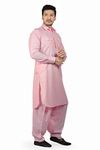 K-ROYALS Afghani Stylish Men's Pathani Suit/Men Luxury fabric kurta pyjama set (X-Large, Pink)