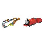 ​Fisher-Price Thomas & Friends Launch & Loop Maintenance Yard toy train and track set 3 years+ & Fisher-Price Thomas& Friends James Motorized Toy Train Engine for Preschool Kids Ages 3 Years and Older