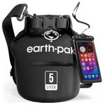 Earth Pak Waterproof Dry Bag with Zippered Pocket - Waterproof Dry Bag Backpack Keeps Gear Dry for Boating, Camping, Fishing, Beach Drybag, Kayak Accessories - Dry Bags Waterproof with Phone Case